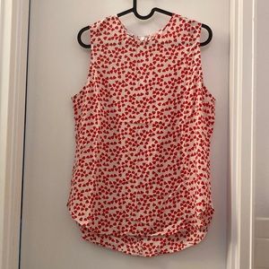 NWOT EQUIPMENT FEMME Silk Hearts Lyle Tank Top